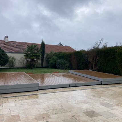 Terrasse mobile pour piscine STILYS télescopique